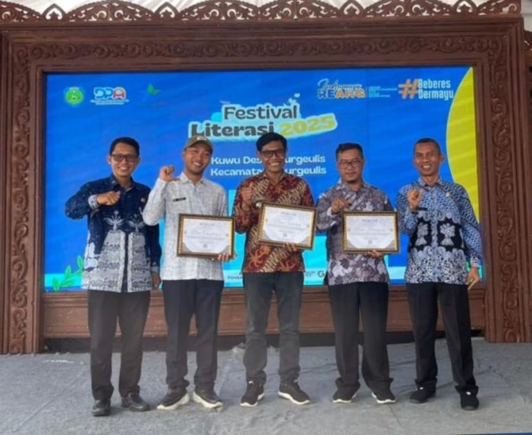 Potret Desa Cangkingan Mendapatkan Apresiasi dari Dinas Arsip dan Perpustakaan Indramayu Dalam Festival Literasi 2025, 23/10/2025 (Ist).