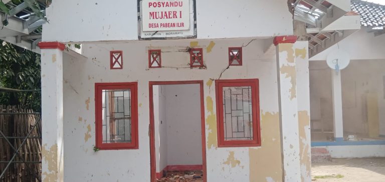 Potret Renovasi Bangunan Posyandu Mujaer 1 desa Pabean Ilir (Ist).